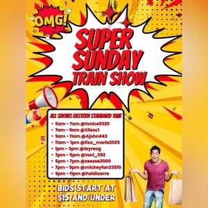 Super Sundays Steals and Deals Train Show 🚂 💵 $15 and under!